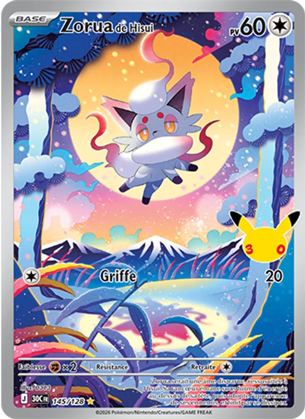 Zorua de Hisui 145 — 30ᵉ Anniversaire