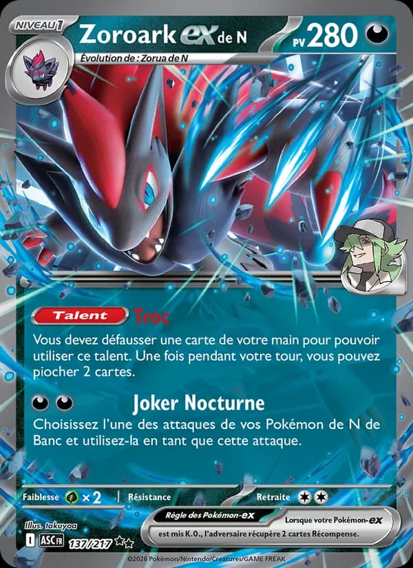 Zoroark-ex de N 137 — Héros Transcendants
