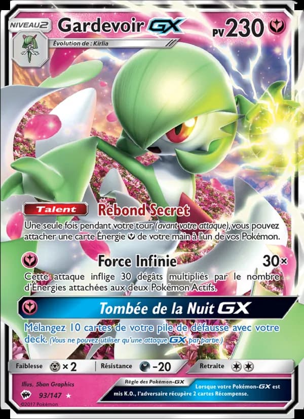 Gardevoir GX 93 — Ombres Ardentes