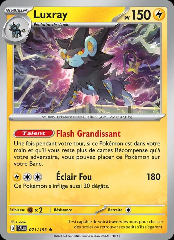 Luxray 071 — Évolutions à Paldea
