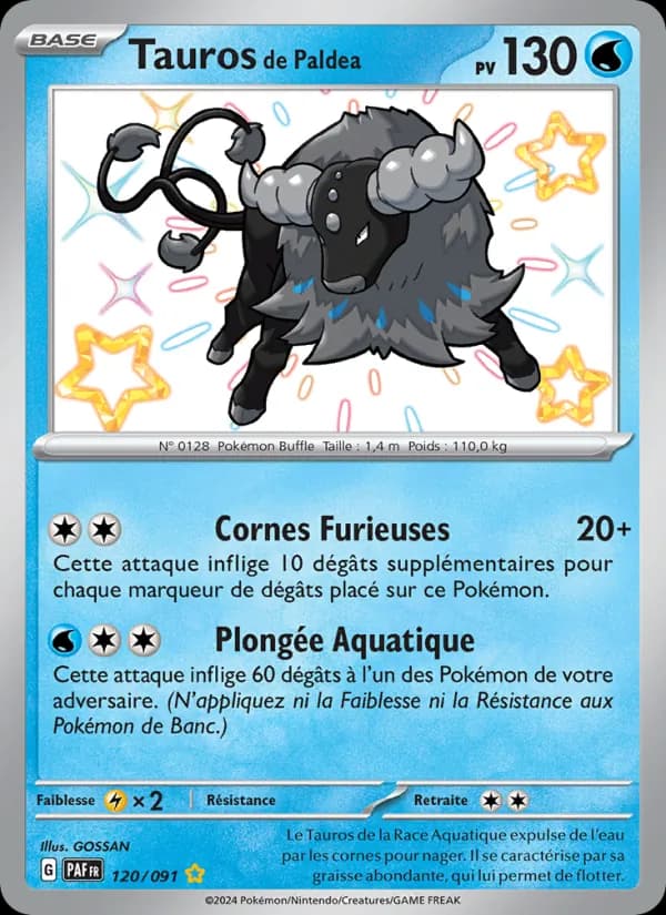 Tauros de Paldea 120 — Destinées de Paldea