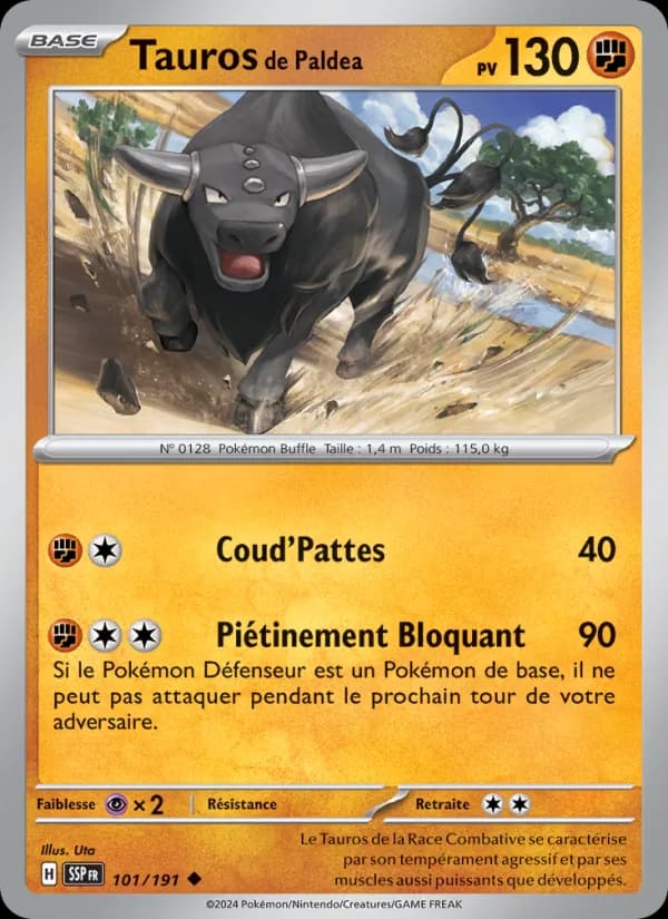 Tauros de Paldea 101 — Étincelles Déferlantes