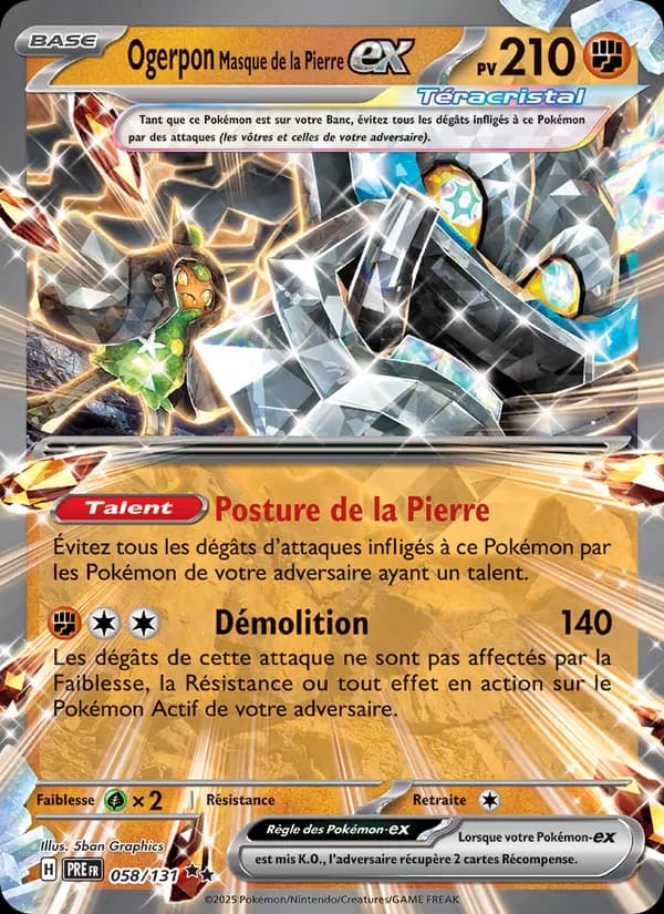 Ogerpon Masque de la Pierre-ex 058 — Évolutions Prismatiques