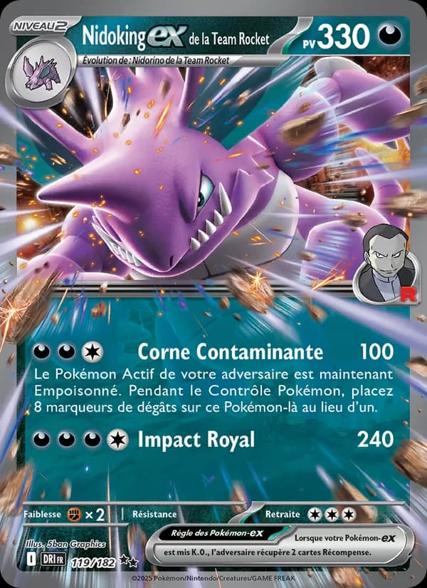 Nidoking-ex de la Team Rocket 119 — Rivalités Destinées