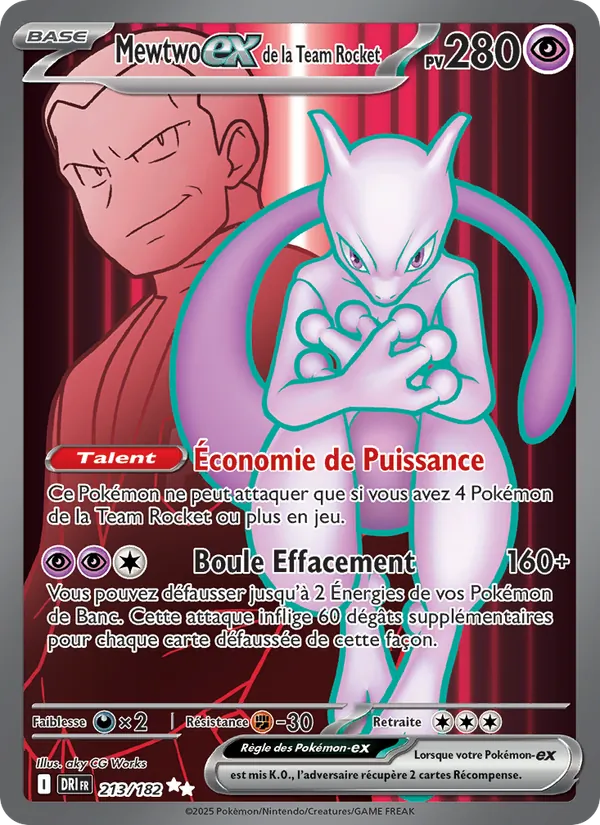 Mewtwo-ex de la Team Rocket 213 — Rivalités Destinées