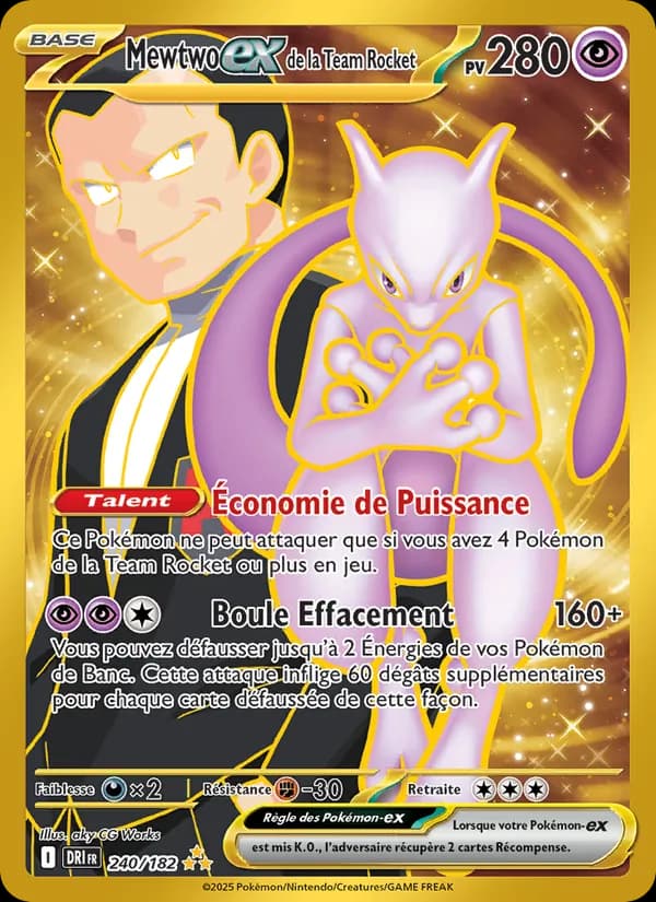 Mewtwo-ex de la Team Rocket 240 — Rivalités Destinées