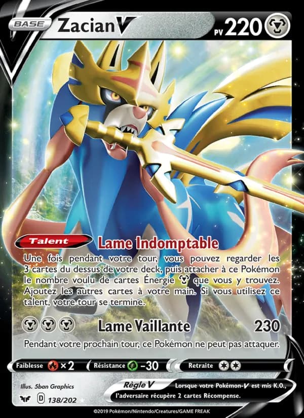 Zacian V 138 — Épée et Bouclier