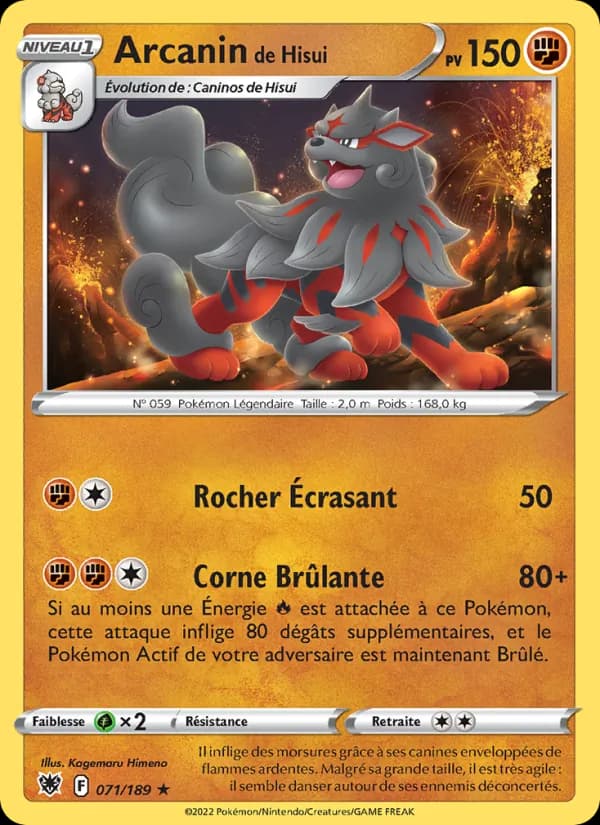 Arcanin de Hisui 071 — Astres Radieux
