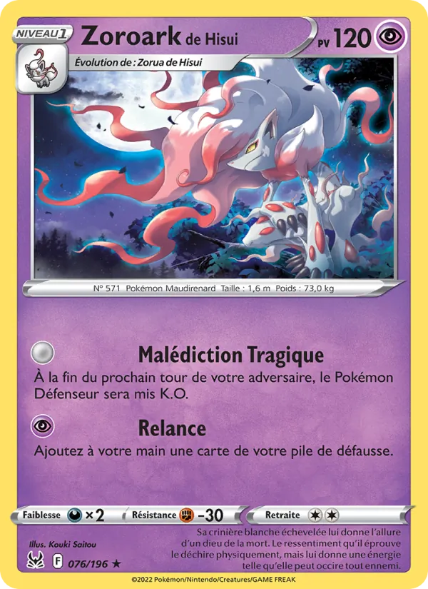 Zoroark de Hisui 076 — Origine Perdue