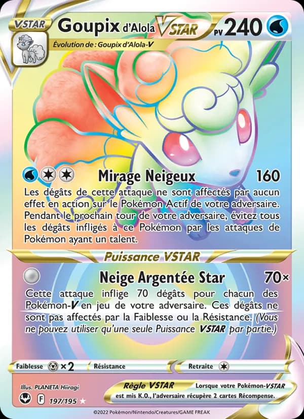 Goupix d'Alola VSTAR 197 — Tempête Argentée