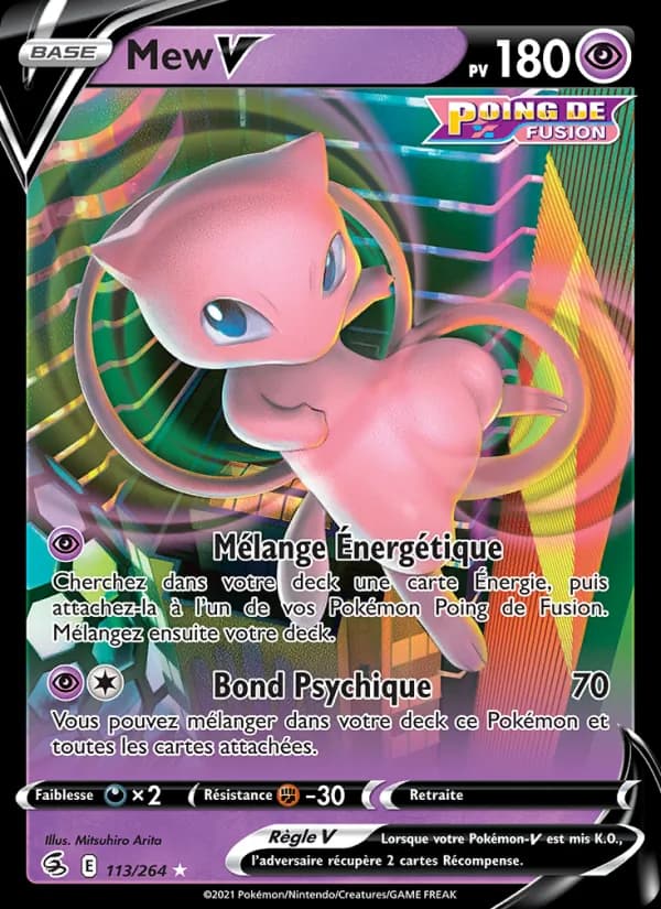 Mew V 113 — Poing de Fusion