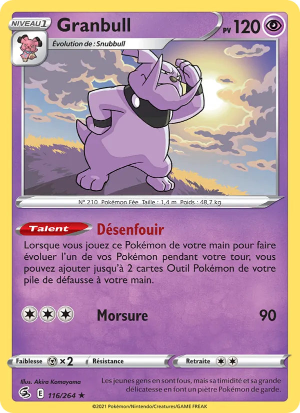 Granbull 116 — Poing de Fusion