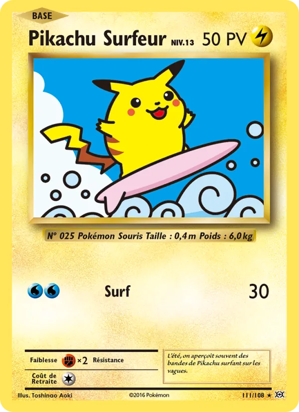 Pikachu Surfeur 111 — Évolutions