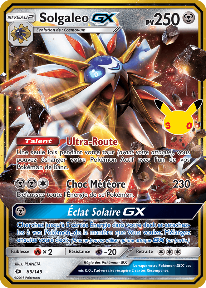 Solgaleo GX SUM089 — Collection Classique 30ᵉ Anniversaire