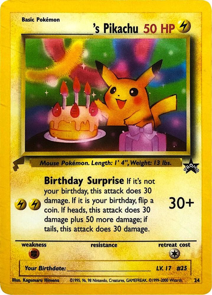 ______'s Pikachu 24 — Pikachu World Collection Promos