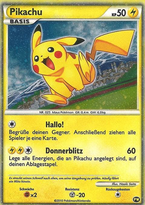 Pikachu (German) PW 6 — Pikachu World Collection Promos