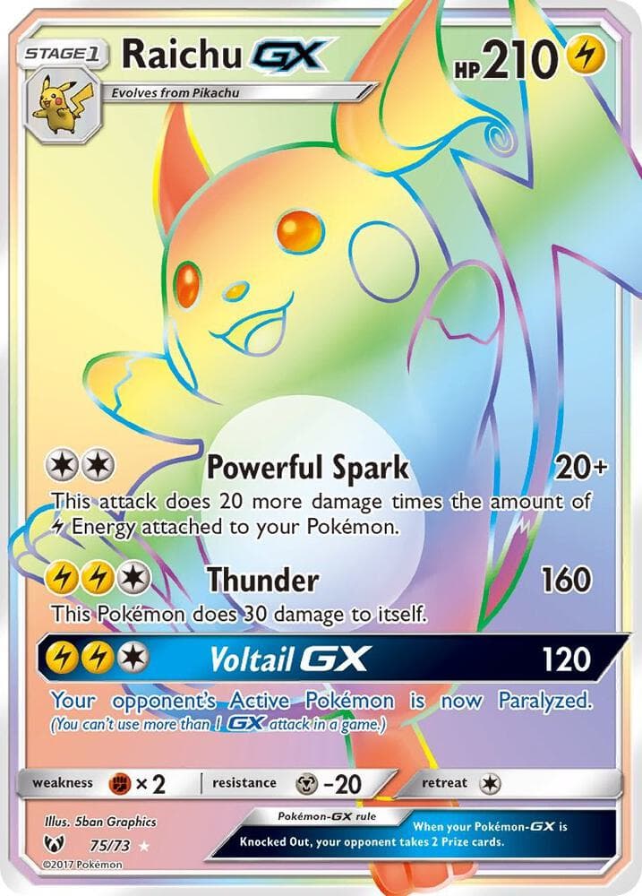 Raichu GX 75 — Légendes Brillantes