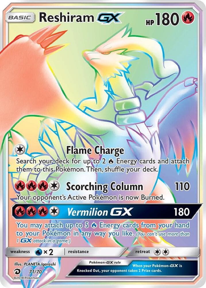 Reshiram GX 71 — Majesté Des Dragons