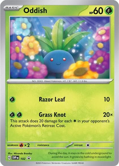 Oddish - 102 102 — SVP Black Star Promos